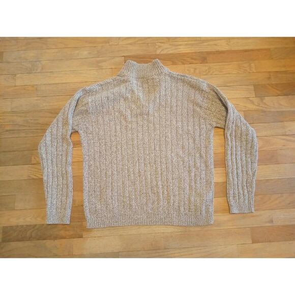 Oscar De La Renta Women's Pullover Sweater Quarter Zip Knit Cotton Gray Size XXL - Picture 2 of 8
